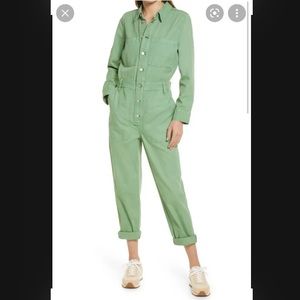 Madewell coverall jumpsuit in green size small